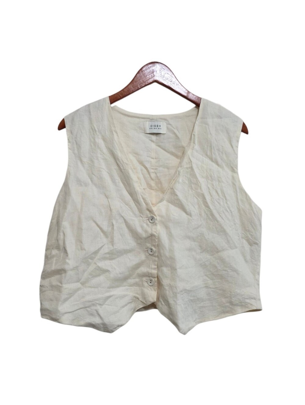 DISSH Banks Linen Vest in Butter Size 12